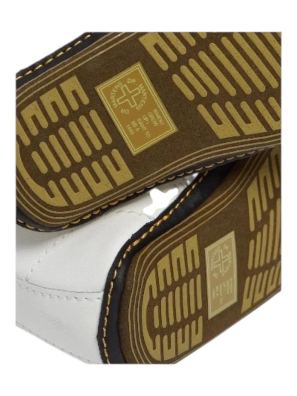 Dr Martens NEWBORN 1460 AUBURN LEATHER BOOTIES, White, Like New